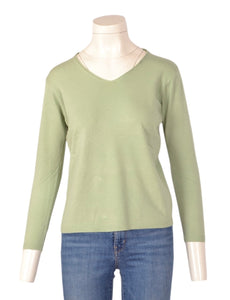 viscose pullover v-neck (Knit-003Ligr)