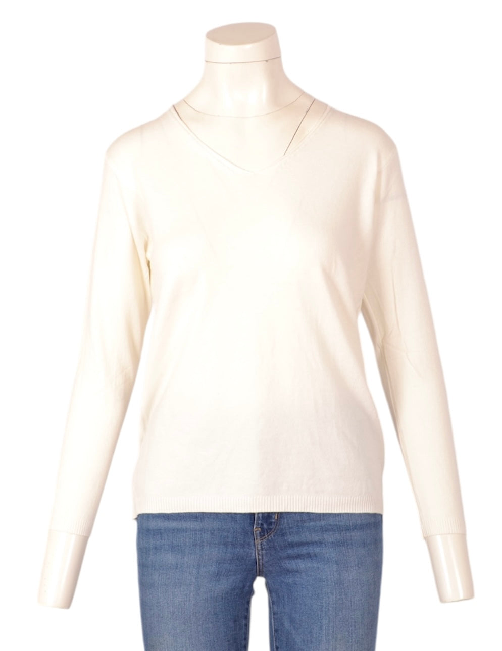 viscose pullover v-neck (Knit-003Offw)