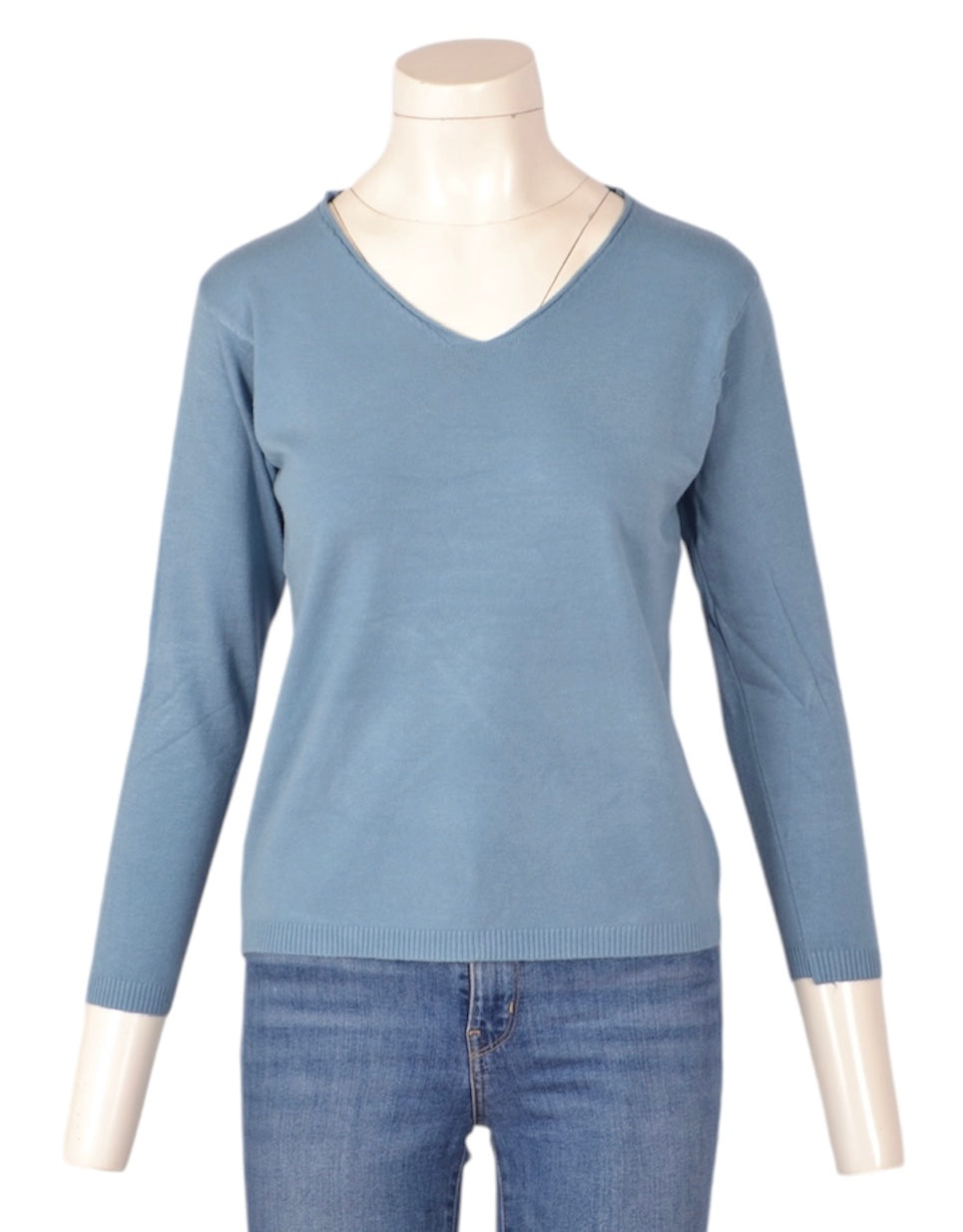 viscose pullover v-neck (Knit-003Jean)